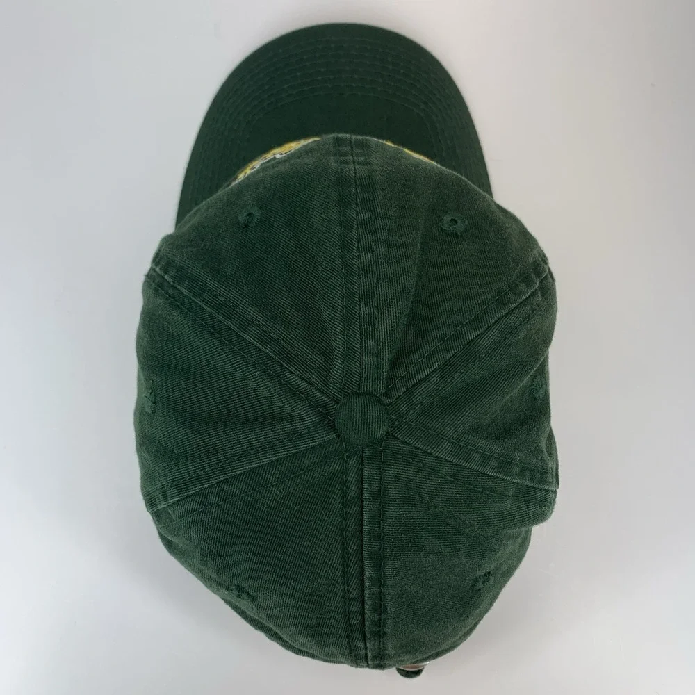 Cabela's Hat Dark Green Yellow Logo Adjustable Strap OSFM Baseball Cap